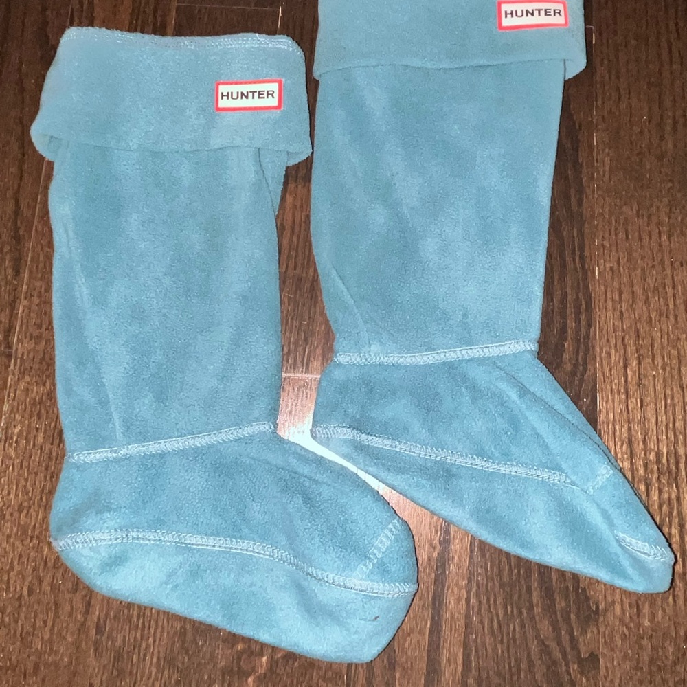 Hunter Blue/Teal Fleece Boot Socks / Boot Liners Size M (Women’s 5–7) - Picture 2 of 6